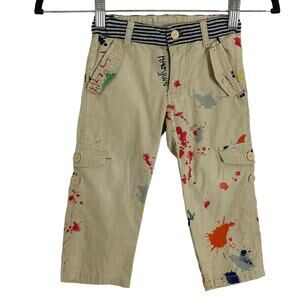 NWOT HARAJUKU MINI TARGET Pant Kids 2T   Paint Splatter Writing Roll Tab Cotton